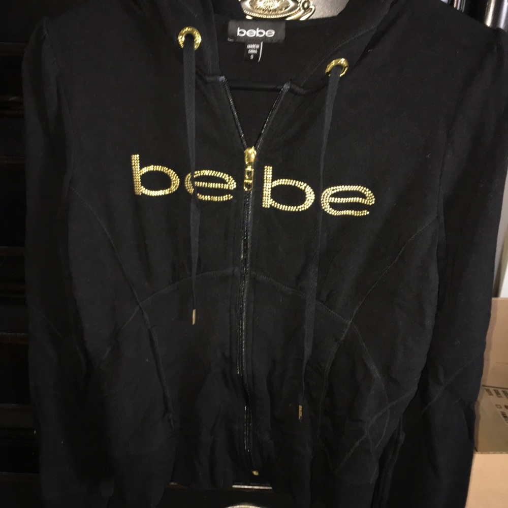 Small Bebe Black Sweat Jacket